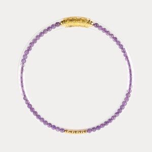BUDHAGIRL AMETHYST LUXE ALL WEATHER BANGLE® (AWB®) - SERENITY PRAYER